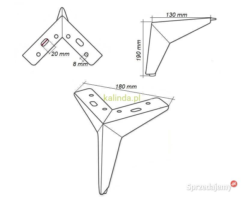 Gwiazda noga metalowa narożna h190 czarna śląskie sprzedam