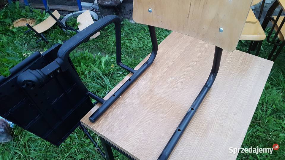Siedziska z oparciem maswyne i składany stolik Lublin