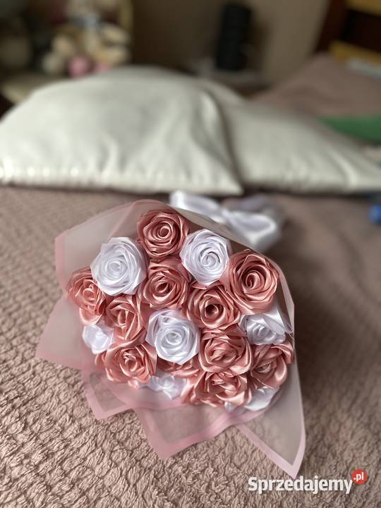 Róże ze wstążki Pozostałe Brodnica sprzedam