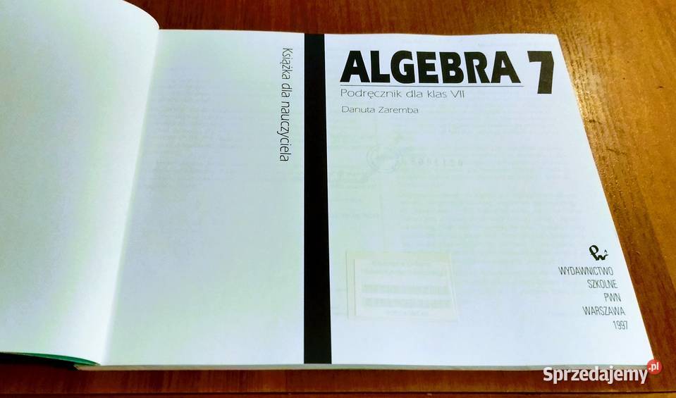 Algebra 7 podręcznik klas 7 książka nauczyciela miękka Podręczniki pomorskie Gdańsk