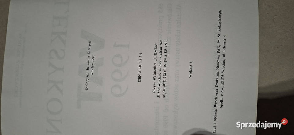 Leksykon VAT 1999 1 wydanie unikat na rynku wielkopolskie Łęczyca