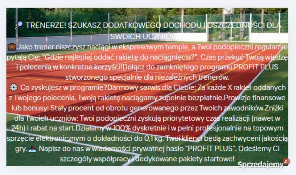Naciąganie Rakiet do Tenisa Ziemnego Wymiana Kraków