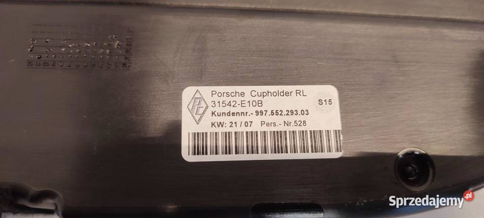 PORSCHE CAYMAN S 987 UCHWYT NA KUBKI CUP HOLDER
