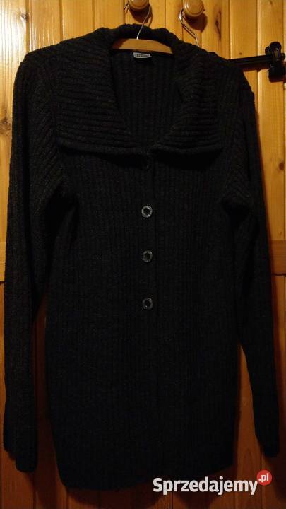Sweter narzuta ciemno granatowy morski BekR M L Bez wzoru Warszawa