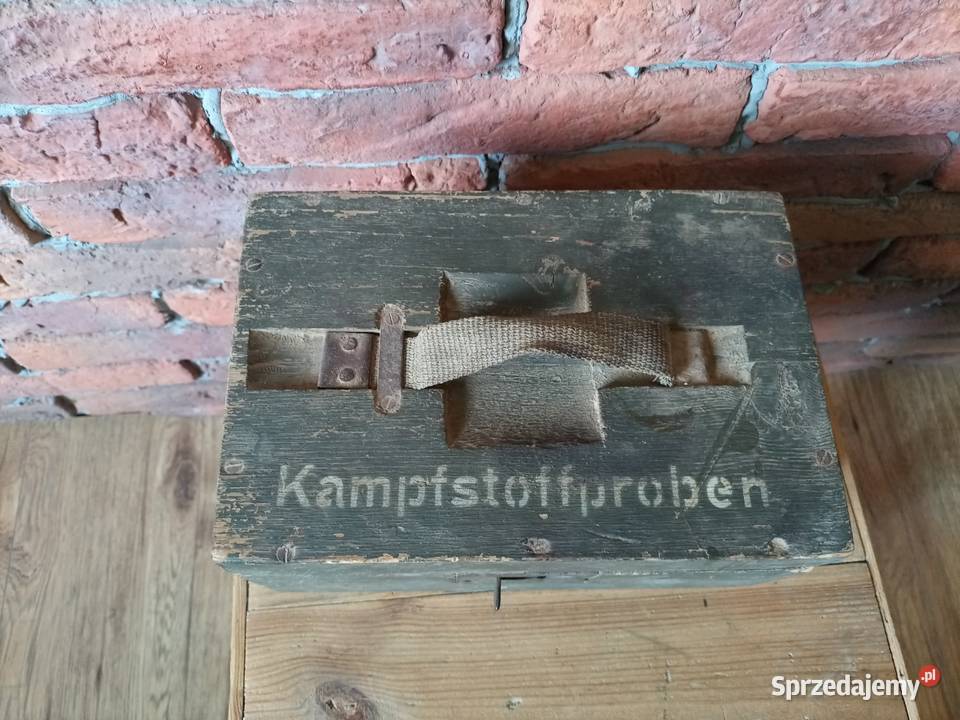 Drewniana Skrzynka Amunicyjna Wermacht II wś Militaria Konin