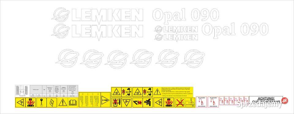 Naklejki Lemken Opal 90 Pozostałe Pleszew