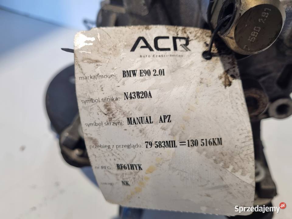 SKRZYNIA BIEGÓW BMW E90 E91 20 i manualna MANUAL Chełm