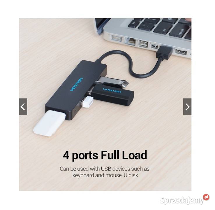Rozdzielacz HUB Vention USB30 4 porty prędkość lubelskie Dęblin