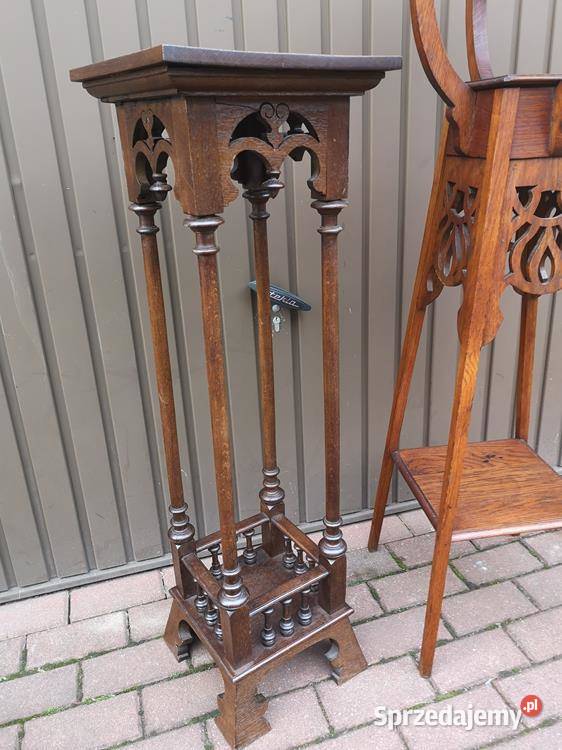 Kwietnik Dębowy Antyk Stary W Stanie Okazja