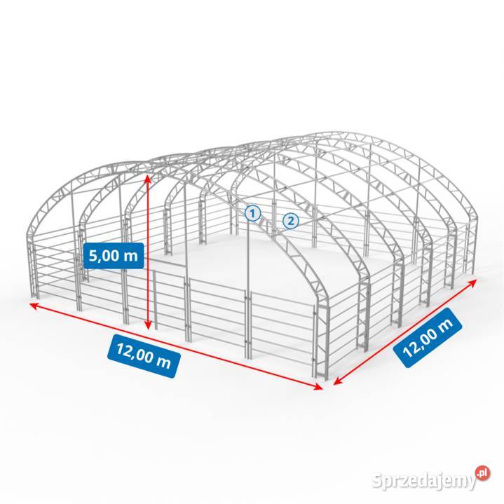 Zagroda zwierząt 12x12m PVC 750gm2 Wrocław