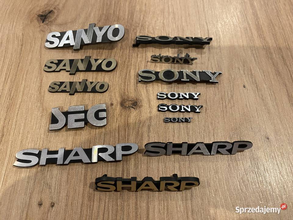 Sony Sanyo SEG Sharp emblematy na sprzęt