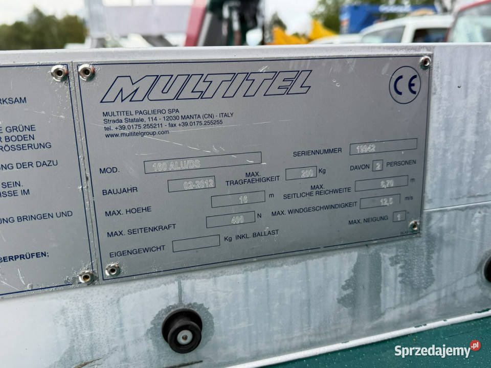 Renault Maxity Podnośnik Koszowy 165m Multitel Renault Widełki
