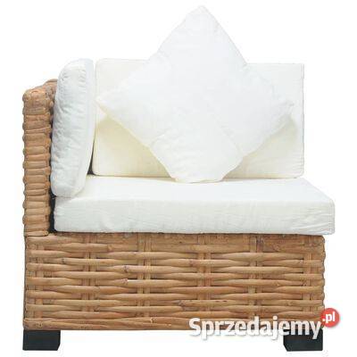 vidaXL Narożna sofa z poduszkami naturalny Warszawa
