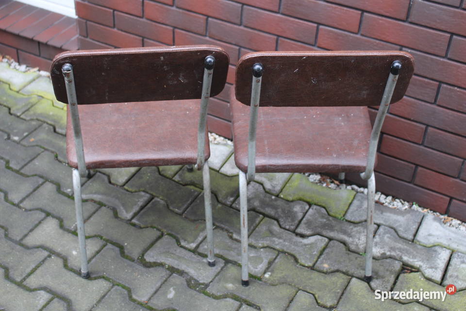 krzesło metalowe prl Kalisz