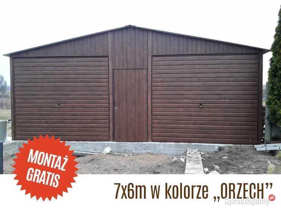 Garaż Blaszany 7x6 bramy uchylne magazyn wiata Opole sprzedam