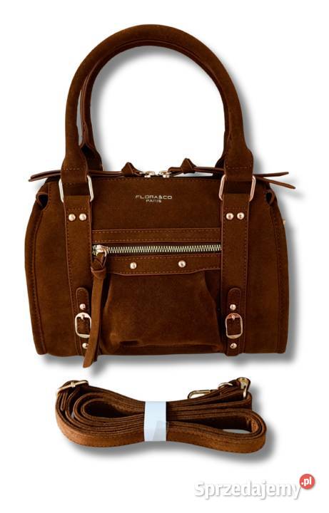 Torebka zamszowa camel pojemna viralowy model Żabiczyn sprzedam