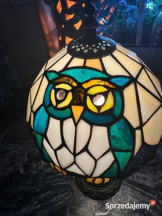 Lampka witrażowa styl Tiffany sówka śląskie Wodzisław Śląski