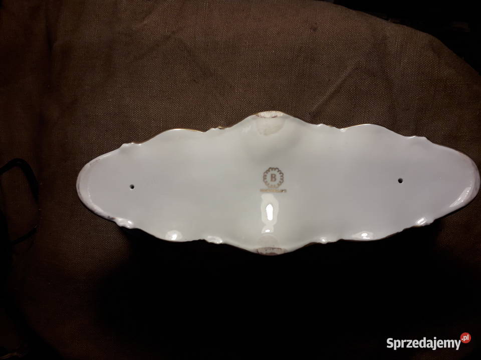 Swiecznik ceramiczny trójramienny Bogucice prl Warszawa