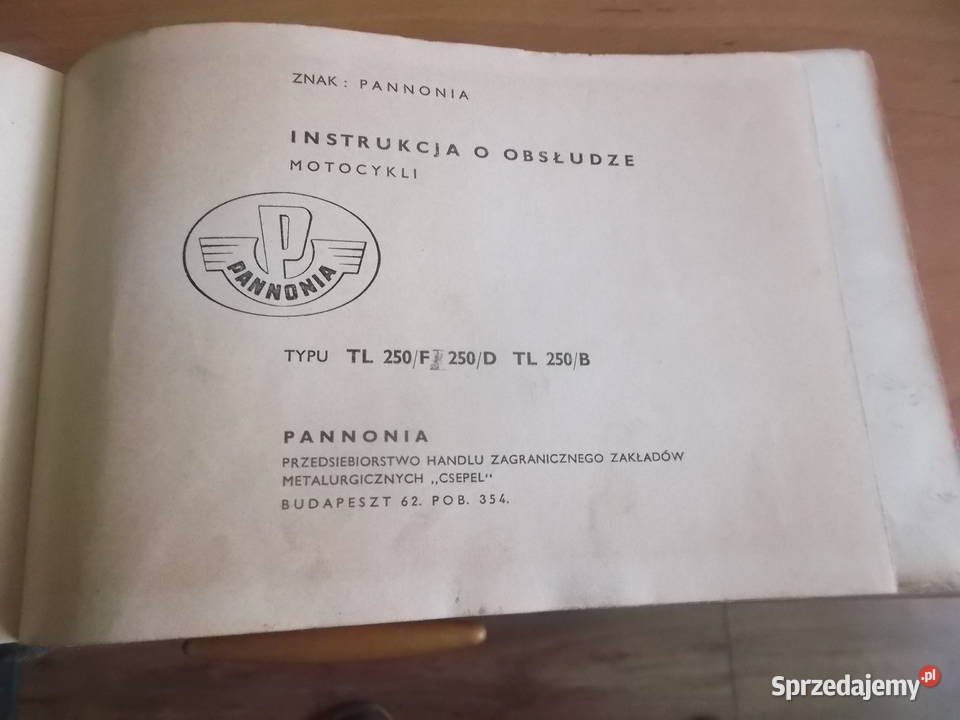 panonia orginalna instrukcja obsługi dolnośląskie Ziębice sprzedam