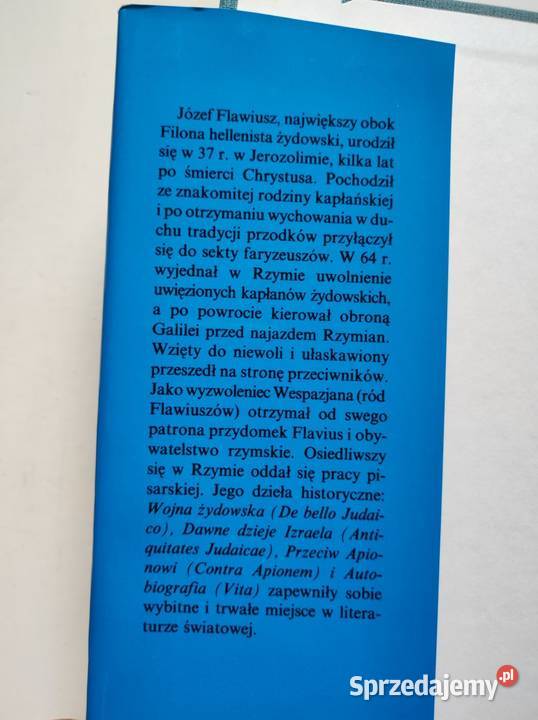 Dawne dzieje Izraela Tom 12 Józef Flawiusz ISBN 8390434717 świętokrzyskie Kielce