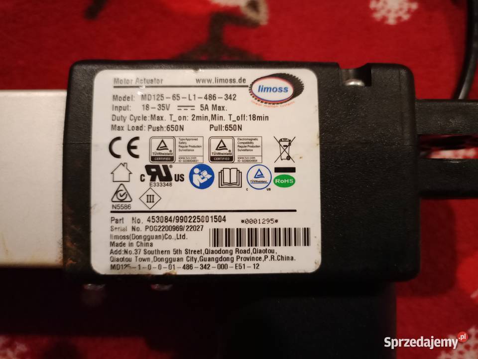 Siłownik elektryczny limoss dolnośląskie Żelazno
