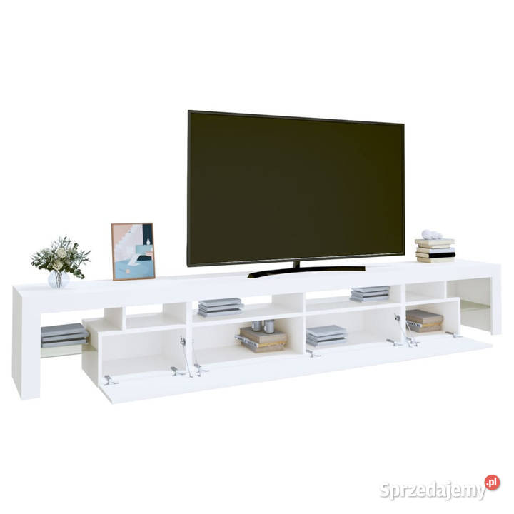 Szafka pod TV z oświetleniem LED biała Warszawa