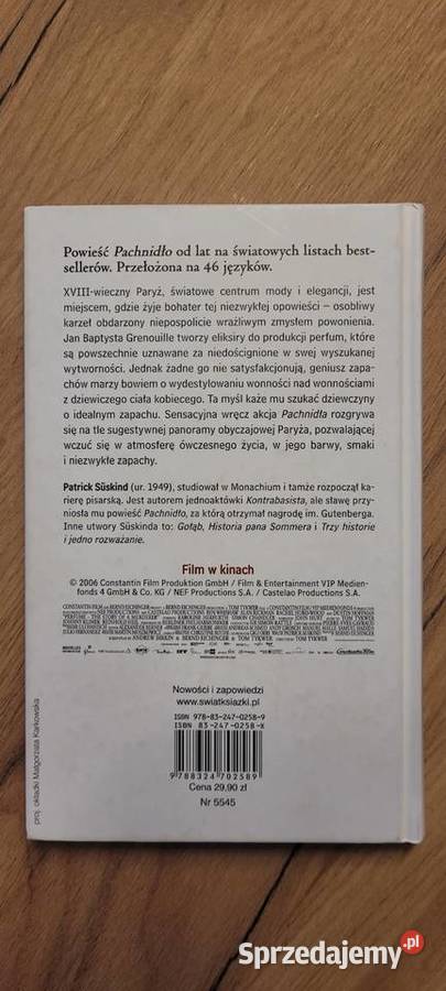 Patrcik Suskind Pachnidło Historia pewnego łódzkie Pabianice sprzedam