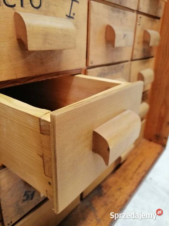 szuflandia komoda aptekarska stara drewno łódzkie Radomsko sprzedam