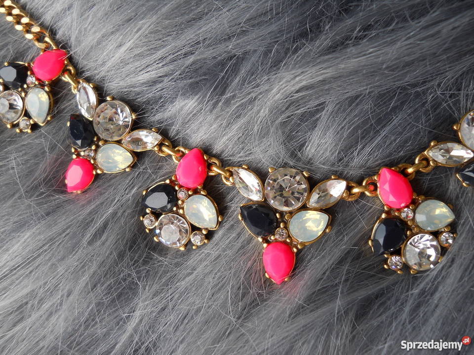 Nowy JCREW Przepiękny Naszyjnik Kolia Kamienie Łęczna