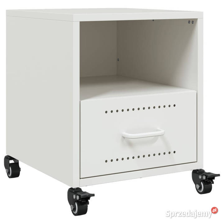 Szafki nocne 2 białe 36x39x435 stal WM846715 Warszawa