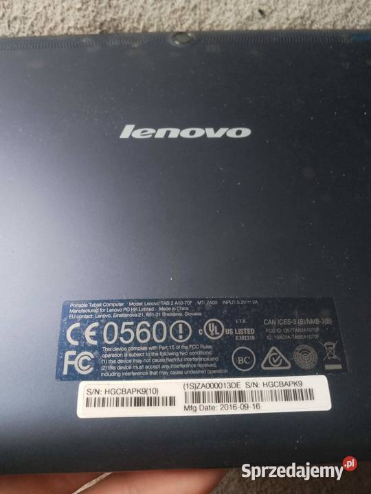 Tablet Lenovo TAB2 A1070F 101 2GB16 GB uchwyt Legnica
