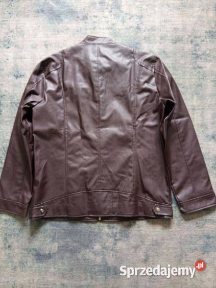 Kurtka męska skóra ekologiczna 2XL ciemny brąz Rozmiar XXL Iława