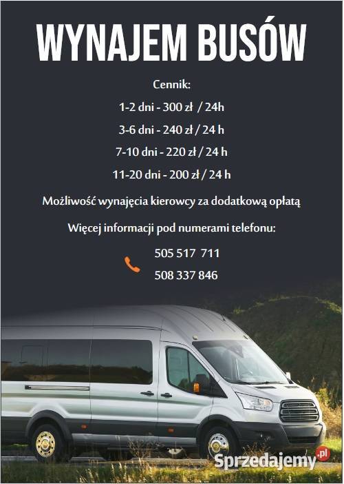 Wynajem Busa Osobowego Pułtusk