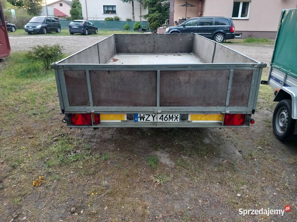 Duża przyczepa 2 osiowa stan