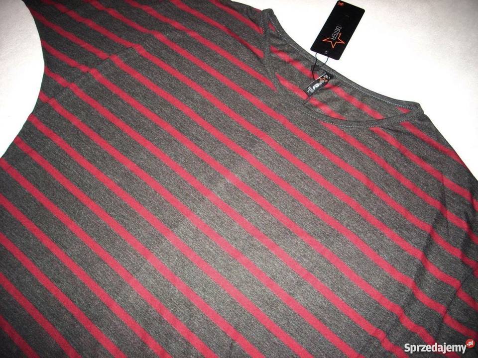 YORKER grafitowa bluzka NOWA Paski 36 S szary/srebrny