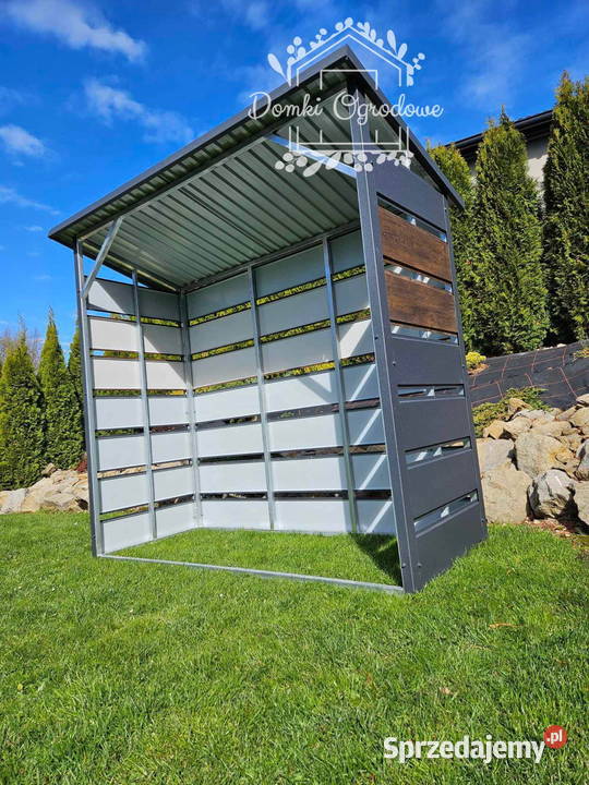 Wiata śmietnikowa otwarta drewutnia 2x08 m Płock