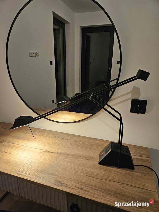 Lampa prl vintage biurkowa stołowa z przeciwagą Lampki biurkowe Opatów