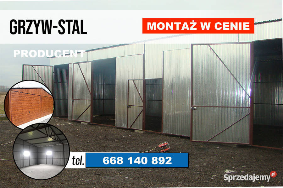 Garaż Blaszany Garaże Blaszane Konstrukcja OCYNK Kraśnik