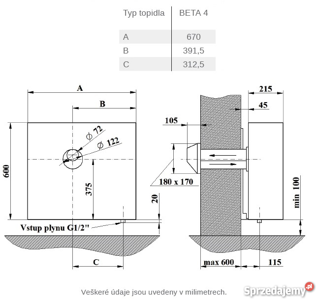 BETA COMFORT ELEKTRONIK BEZ ZEGARA STERUJĄCEGO Piece i kominki Wałbrzych