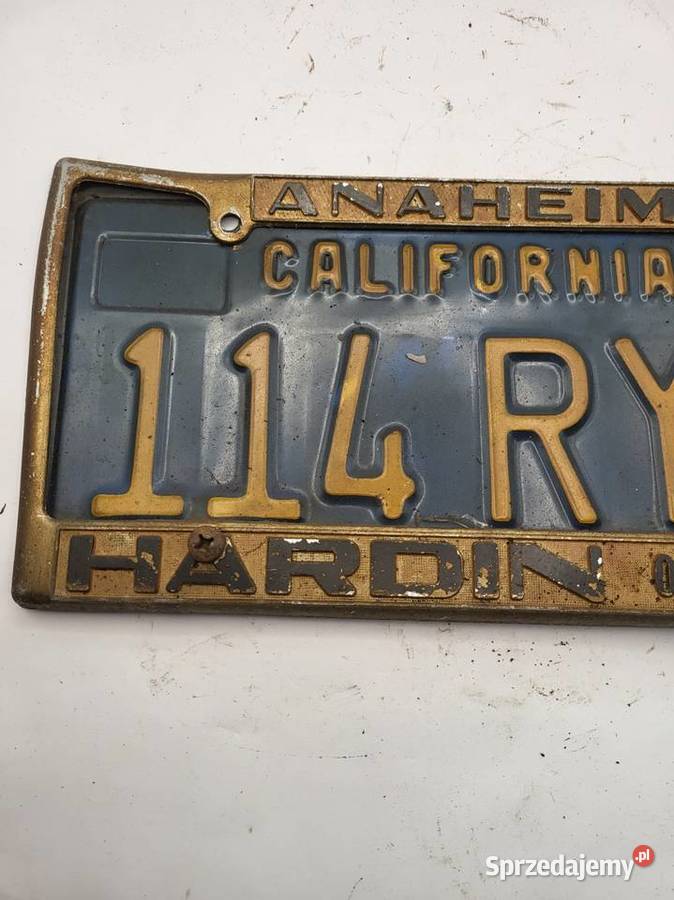 TABLICA REJESTRACYJNA AMERYKAŃSKA CALIFORNIA śląskie