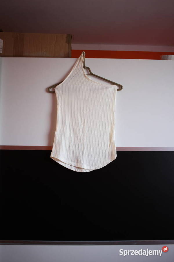 Biały top hm xs 34 cold shoulder asymetryczna Toruń