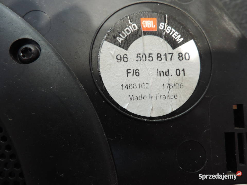 PEUGEOT 407 GŁOŚNIK NISKOTONOWY SUBWOOFER JBL Sprzęt audio fabryczny Wyposażenie wnętrza Nowy Sącz