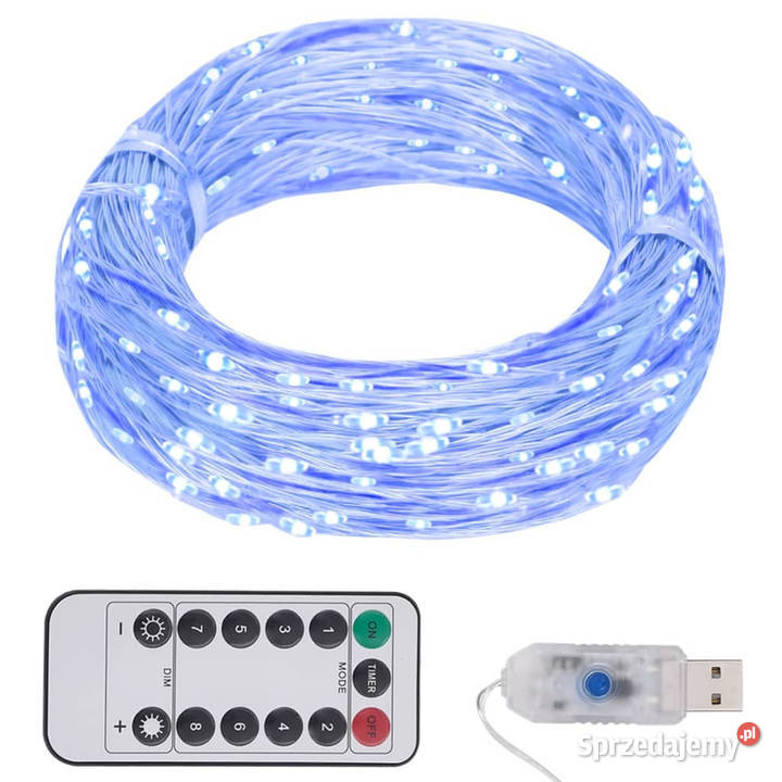 Lampki LED 300 diod niebieskie 30 m WM330053