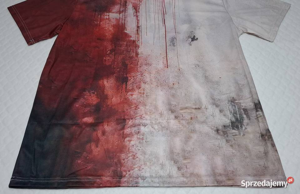 Koszulka krótki rękaw Tshirt czerwona odcisk śląskie Czeladź