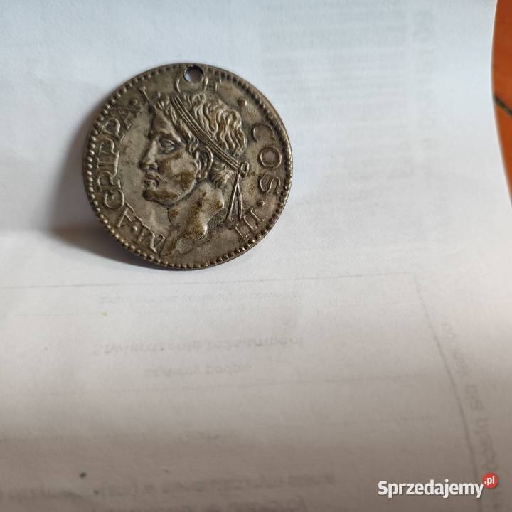 Duża moneta medal MAgrippa Rzym srebro antyk Wrocław sprzedam