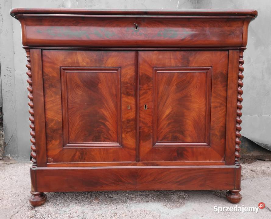 Piękna komoda biedermeier XIXw KOMPLET Wałbrzych
