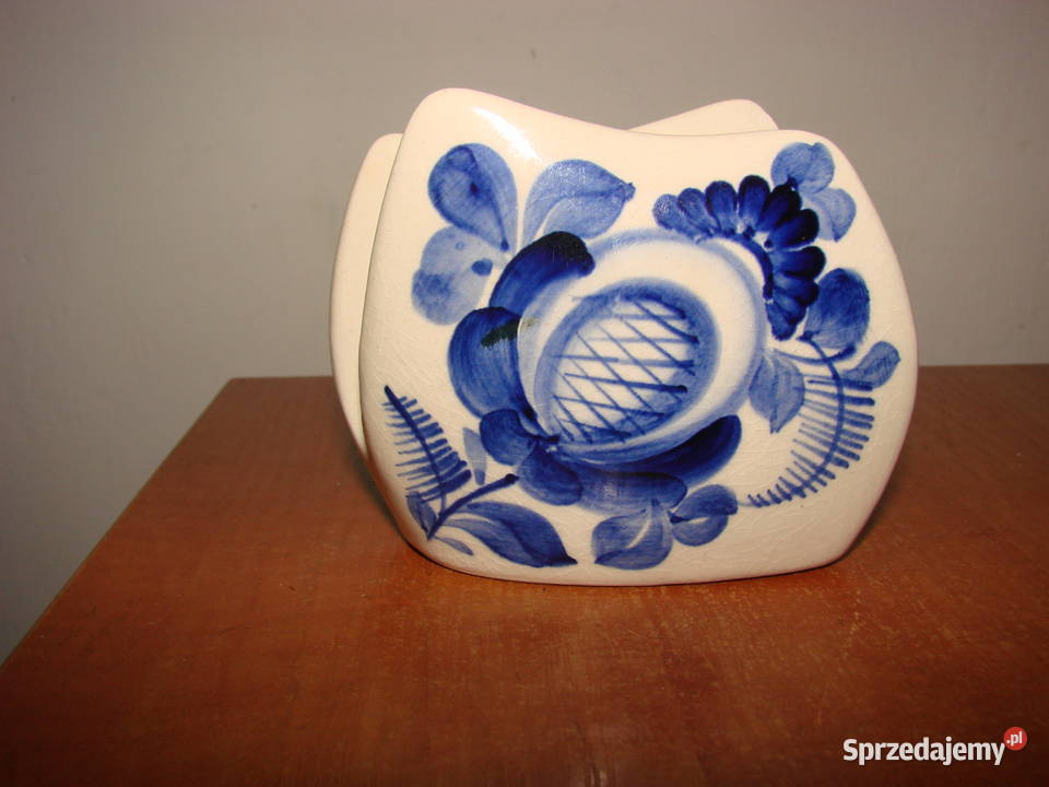 Włocławek fajansowy serwetnik PRL