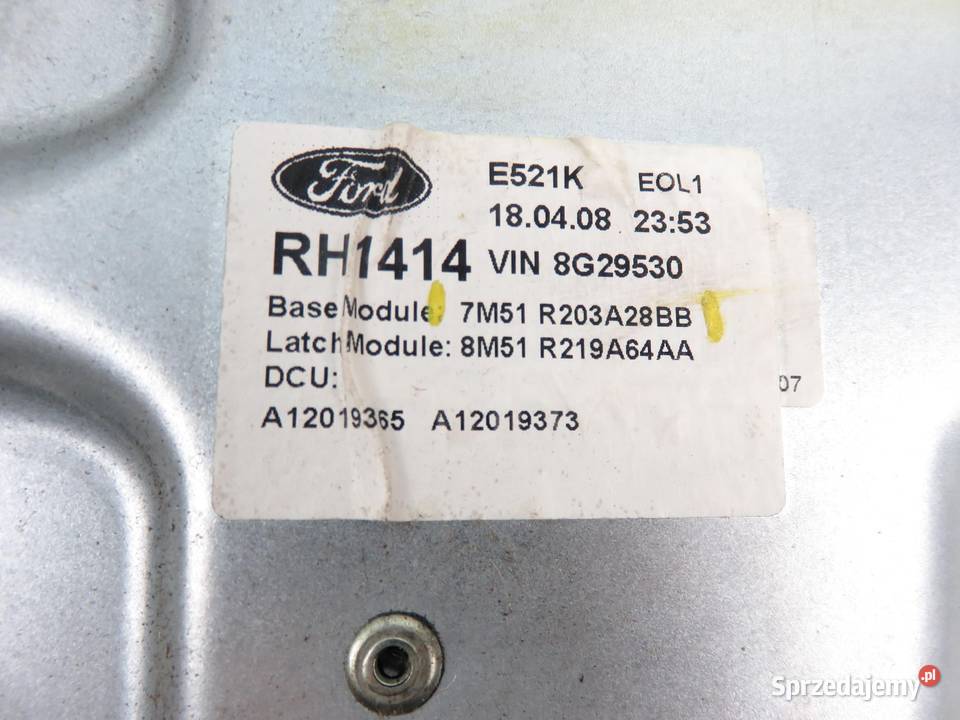 PODNOŚNIK SZYBY PRAWY PRZEDNI C 7M51R045H16A