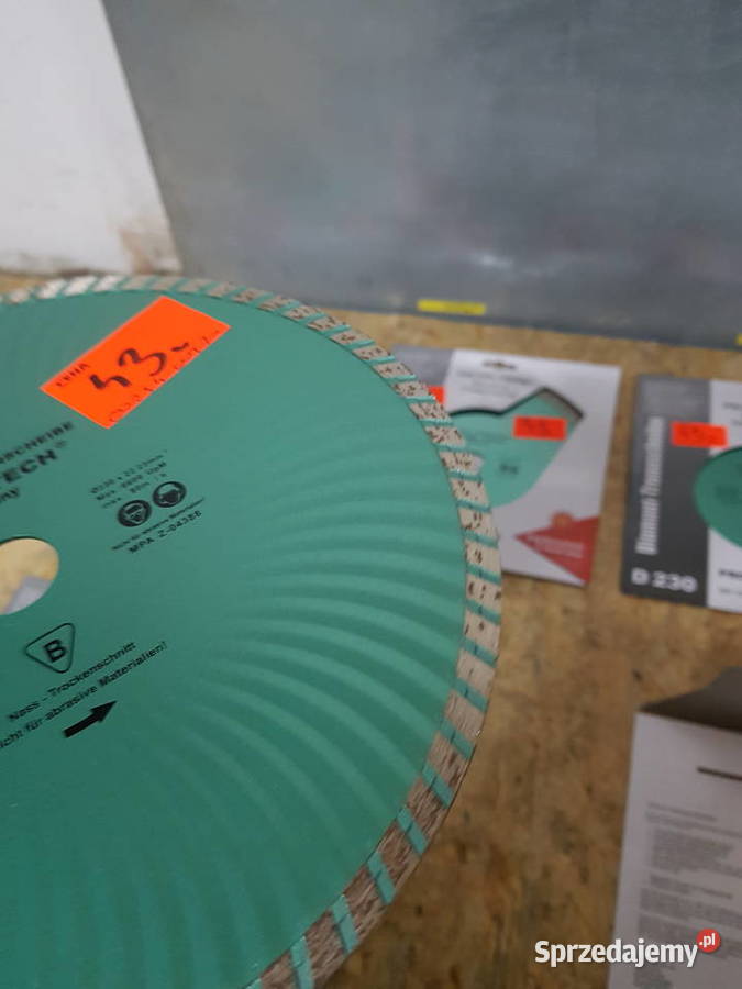 TARCZA DIAMENTOWA 230 x 222 mm TURBO FALON TECH wielkopolskie Głogowa sprzedam