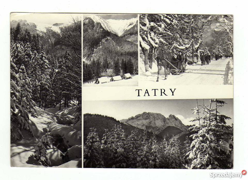 TATRY ZACHODNIE POCZTÓWKA CZARNO BIAŁA Krynki